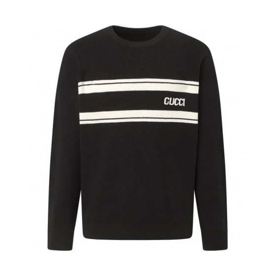 Gucci logo jacquard knit long-sleeved crew neck sweater